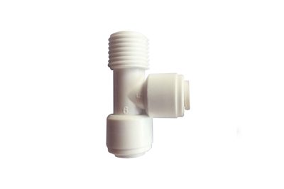 White Tee Two Sides Hose  Connectors