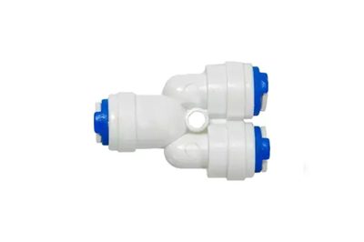 White Y Hose Connector 6MM