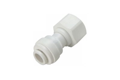 White Female Connector 1/4"-6MM