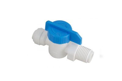 Plastic Valve Blue Hand 1/4" -6MM