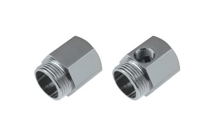 Double Chrome connector 3/4"