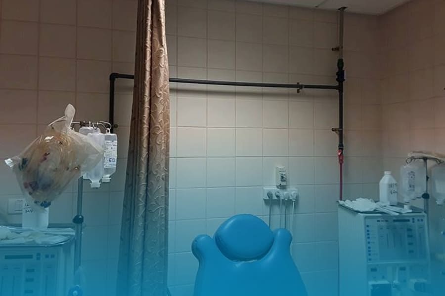 تميدات انابيب صحيه (UPVC) لقسم غسيل الكلى - مستشفى جنين الحكومي
