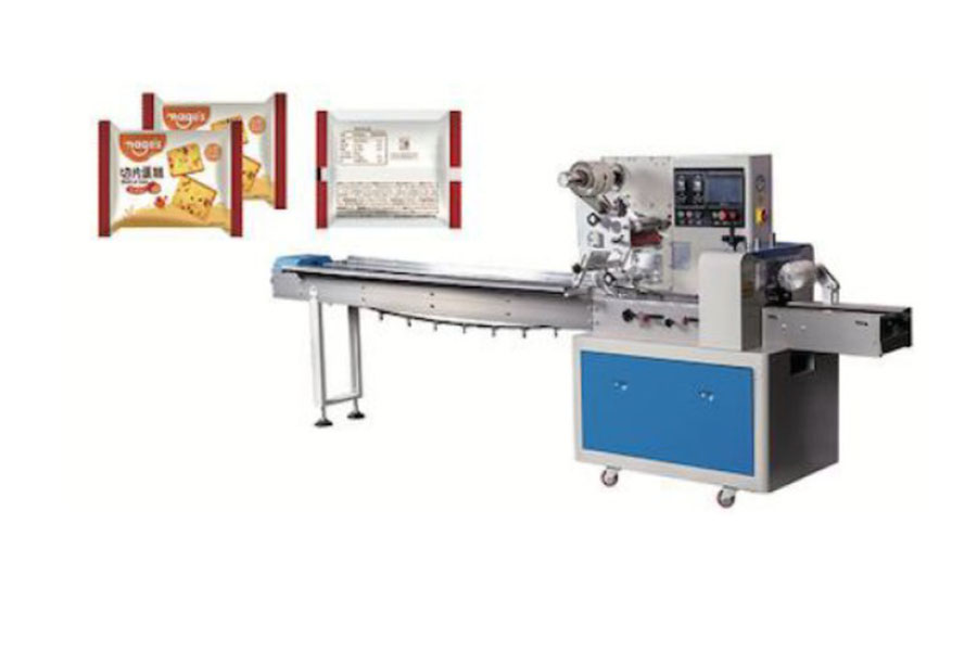 ماكنة تعبئة وتغليف فلو باك رول علوي مع تاريخ